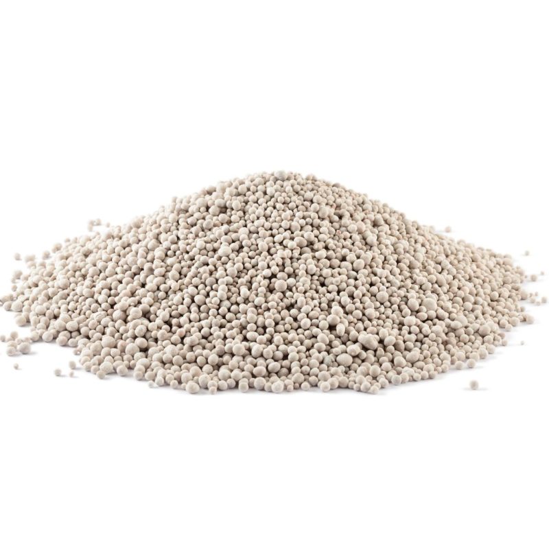 Heap of composite mineral fertilizers, isolated on white background